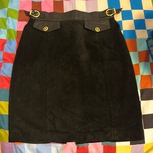 Vintage Daniel black suede skirt